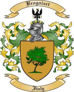 Brogniart Family Crest from Italy