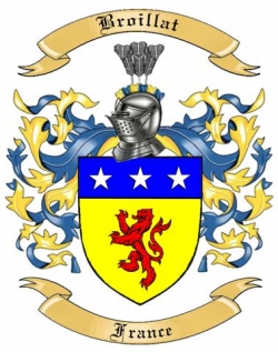 Broillat Family Crest from France