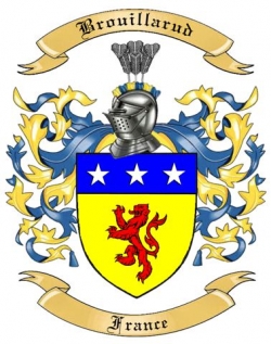 Brouillarud Family Crest from France