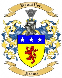 Brouillete Family Crest from France