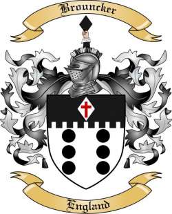 Brouncker Family Crest from England