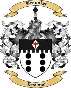 Brounker Family Crest from England