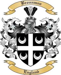 Brounman Family Crest from England