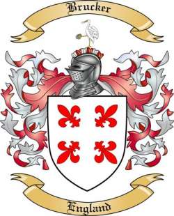 Brucker Family Crest from England