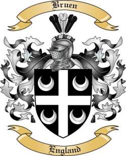 Bruen Family Crest from England