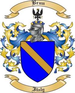 Brun Family Crest from Italy