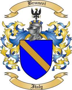 Bruneri Family Crest from Italy