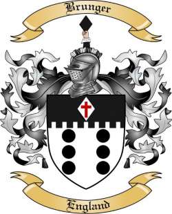 Brunger Family Crest from England
