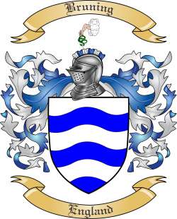 Bruning Family Crest from England