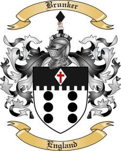 Brunker Family Crest from England