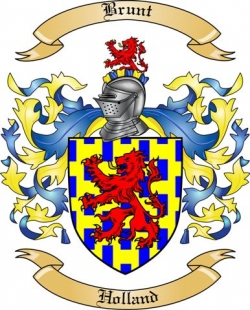 Brunt Family Crest from Holland