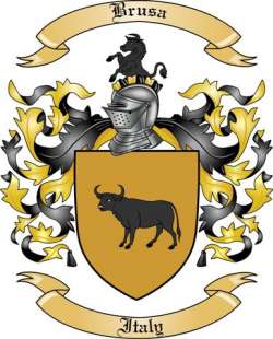Brusa Family Crest from Italy
