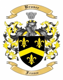 Bruser Family Crest from France