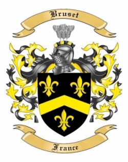 Bruset Family Crest from France