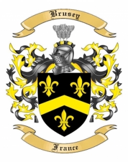 Brusey Family Crest from France