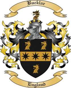 Bucklar Family Crest from England
