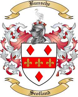 Bunsche Family Crest from Scotland