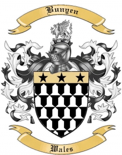 Bunyen Family Crest from Wales