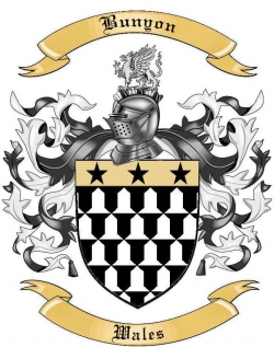 Bunyon Family Crest from Wales