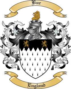 Bur Family Crest from England