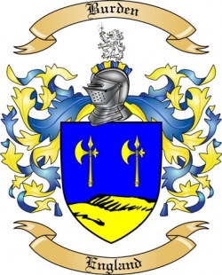 Burden Family Crest from England