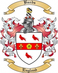 Burds Family Crest from England