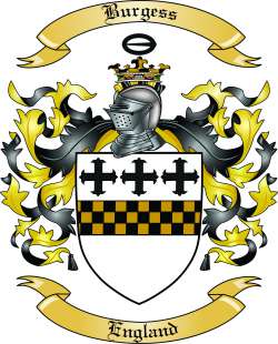 Burgess Family Crest from England2