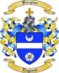 Burgiss Family Crest from England