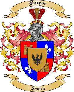 Burgos Family Crest from Spain