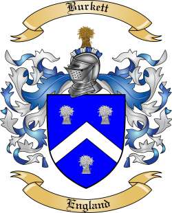 Burkett Family Crest from England