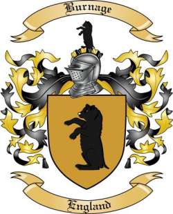 Burnage Family Crest from England
