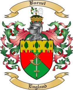 Burnet Family Crest from England