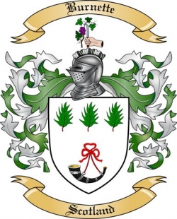 Burnette Family Crest from Scotland