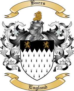 Burrs Family Crest from England