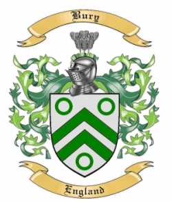 Bury Family Crest from England