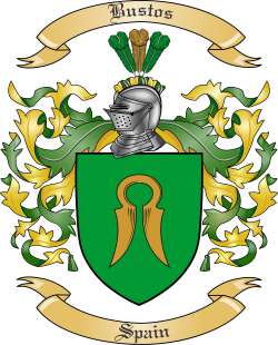 Bustos Family Crest from Spain