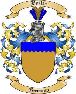 Butler Family Crest from Germany