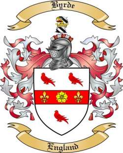 Byrde Family Crest from England