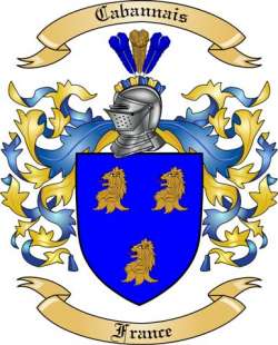 Cabannais Family Crest from France