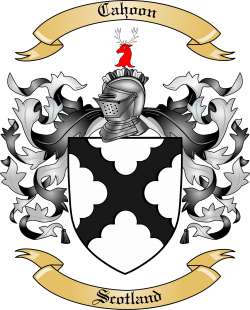 Cahoon Family Crest from Scotland