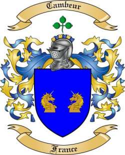 Cambeur Family Crest from France