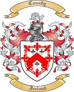 Canady Family Crest from Ireland
