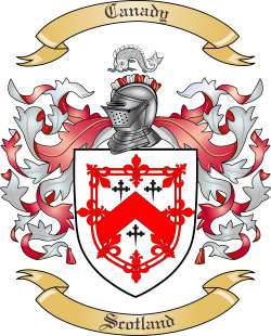 Canady Family Crest from Scotland