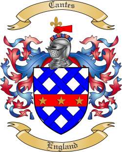 Cantes Family Crest from England