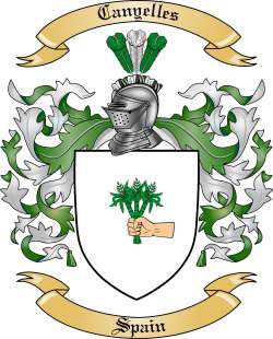 Canyelles Family Crest from Spain