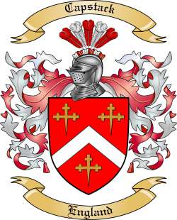 Capstack Family Crest from England2