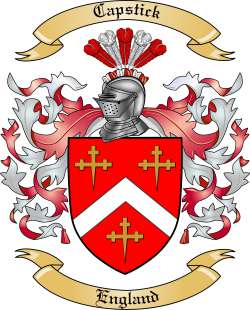 Capstick Family Crest from England2
