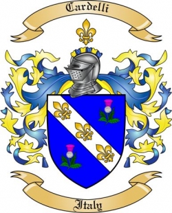 Cardelli Family Crest from Italy
