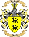 Cardenes Family Crest from Spain