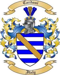 Cardoni Family Crest from Italy